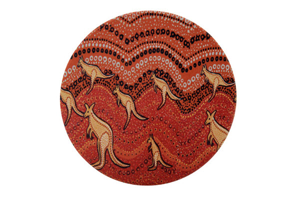 Ceramic Trivet Kangaroo Sunset